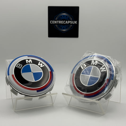 BMW 50th Anniversary Centre Caps 68mm - Set of 4