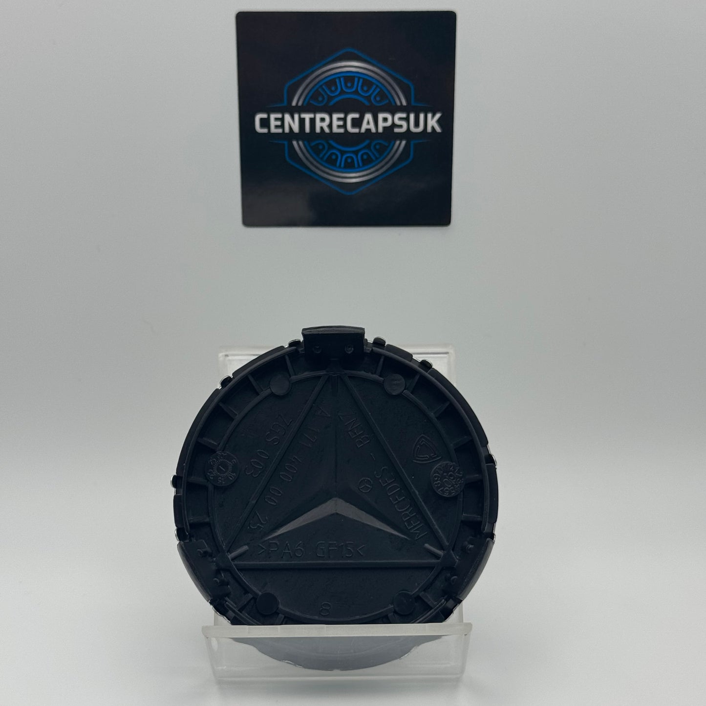 Mercedes-Benz Black & Chrome Centre Caps 75mm - Set of 4