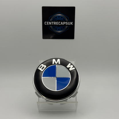 BMW Black & Blue Centre Caps 68mm - Set of 4