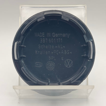 VW Black & Chrome Centre Caps 65mm - Set of 4