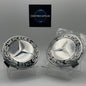 Mercedes-Benz Chrome & Black Centre Caps 75mm - Set of 4