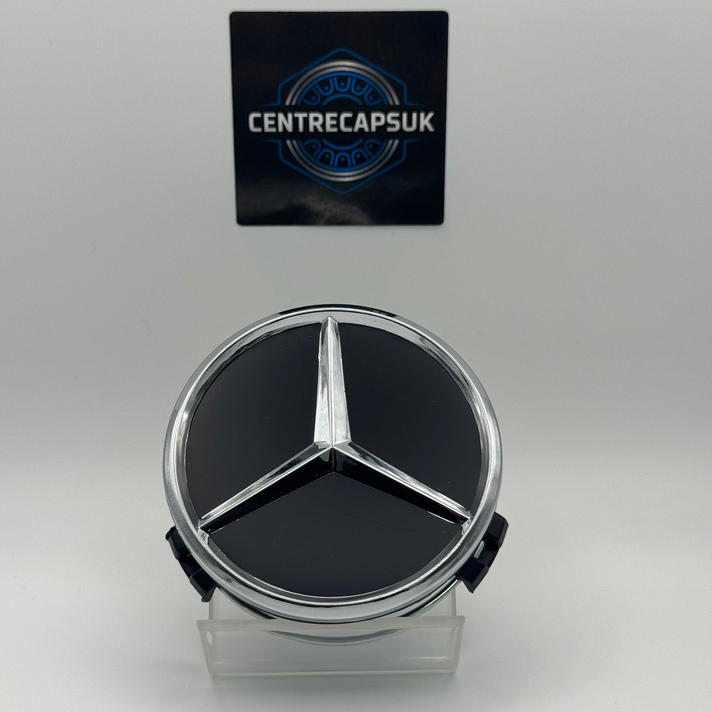 Mercedes-Benz Matt Black Centre Caps 75mm - Set of 4