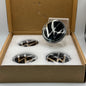 VW Black & Chrome Floating Centre Caps 65mm - Set of 4