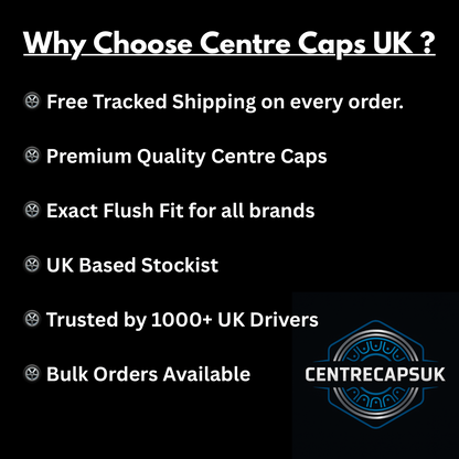 BMW Black & Blue Floating Centre Caps 68mm - Set of 4